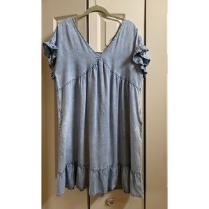 Chambray baby doll dress